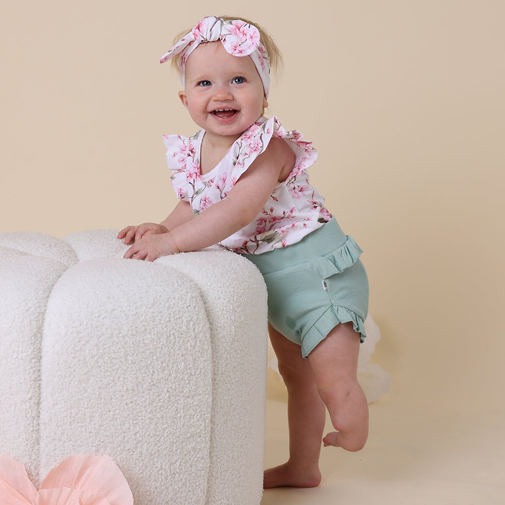 Cherry Blossom Organic T-Shirt with Frill - View 3