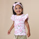 Cherry Blossom Organic T-Shirt with Frill - Thumbnail 1