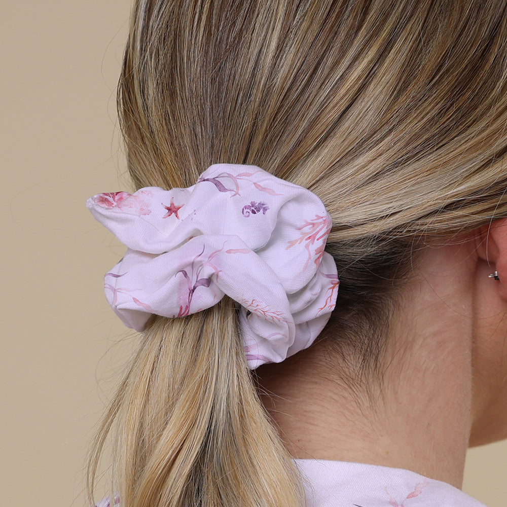 Coral Organic Scrunchie - View 1