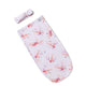 Coral Organic Snuggle Swaddle & Topknot Set - Thumbnail 2