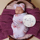 Coral Organic Snuggle Swaddle & Topknot Set - Thumbnail 6