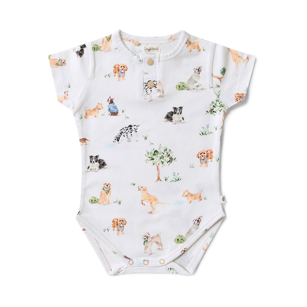 Dog Park Short Sleeve Organic Bodysuit - View 2