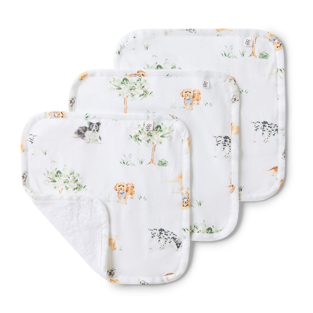 Dog Park Organic Baby Towel & Wash Cloth Set - View 5