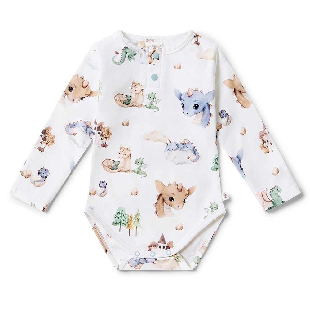 Dragon Long Sleeve Organic Bodysuit - View 2