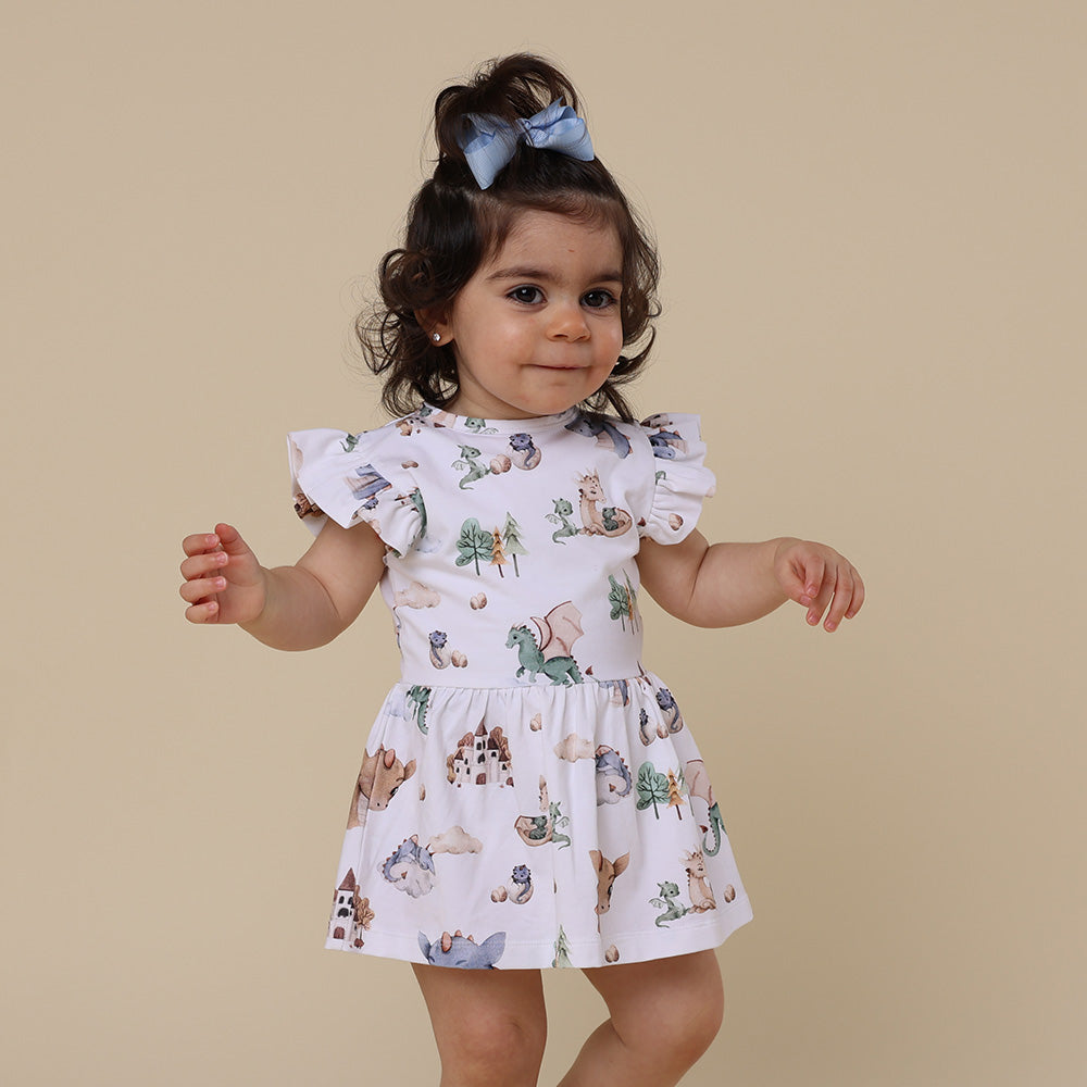 Dragon Short Sleeve Organic Dress - View 7