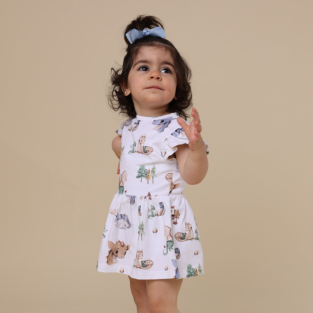 Dragon Short Sleeve Organic Dress - View 4