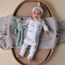 Baby wearing Duck Pond Organic Snugglesuit Convertible Romper | Snuggle Hunny