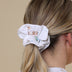 Woman wearing Duck Pond Organic Scrunchie | Snuggle Hunny