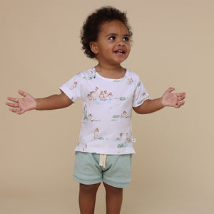 Toddler wearing Duck Pond Organic T-Shirt | Snuggle Hunny