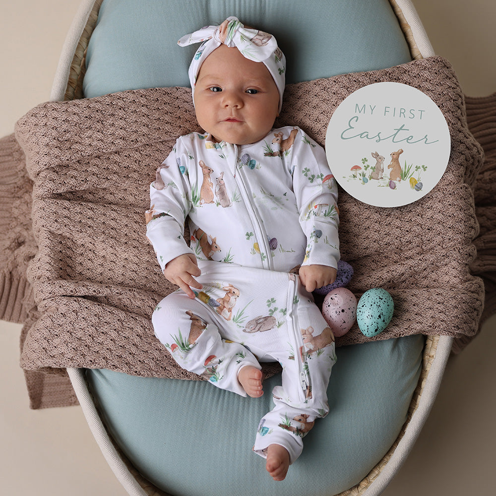 Easter Bunnies Organic Snugglesuit Convertible Romper - View 5