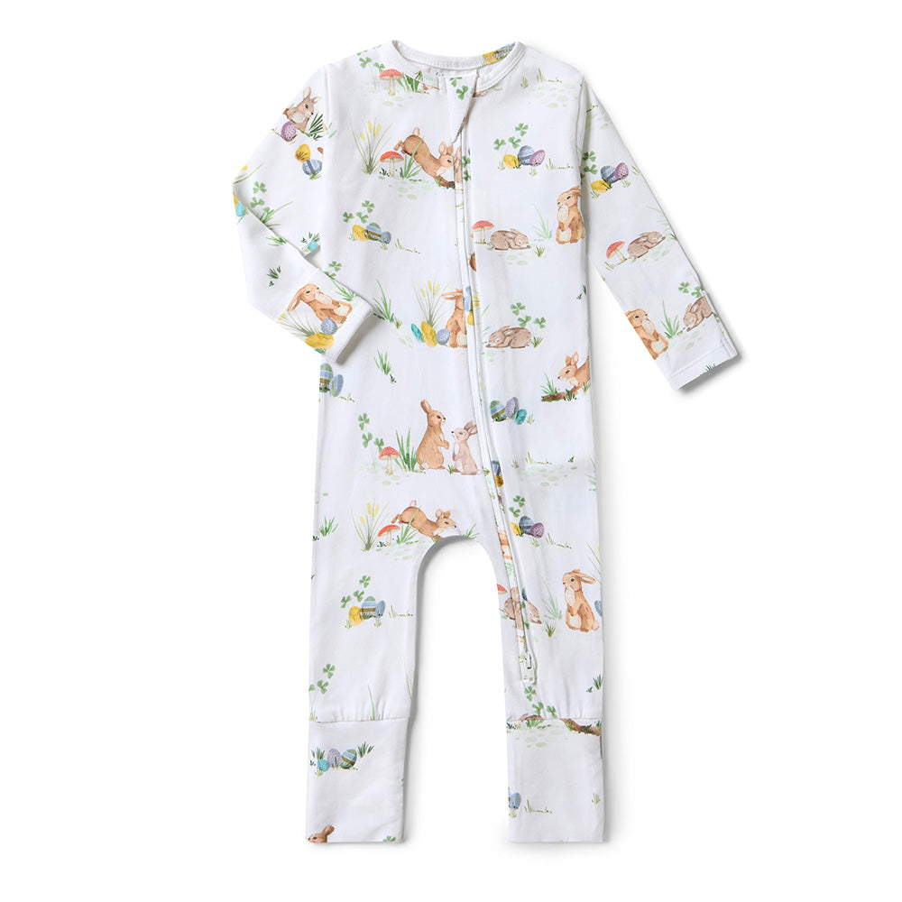 Easter Bunnies Organic Snugglesuit Convertible Romper - View 2