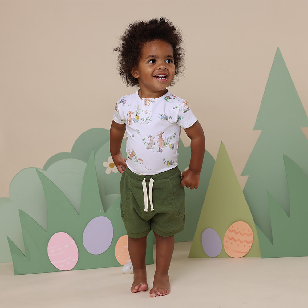 Easter Bunnies Short Sleeve Organic Bodysuit - View 3