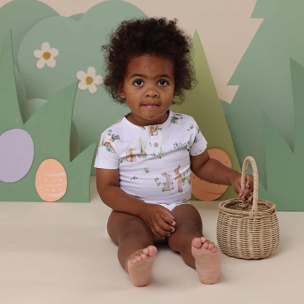 Easter Bunnies Short Sleeve Organic Bodysuit - View 7