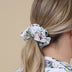 Woman wearing Eucalypt Organic Scrunchie | Snuggle Hunny