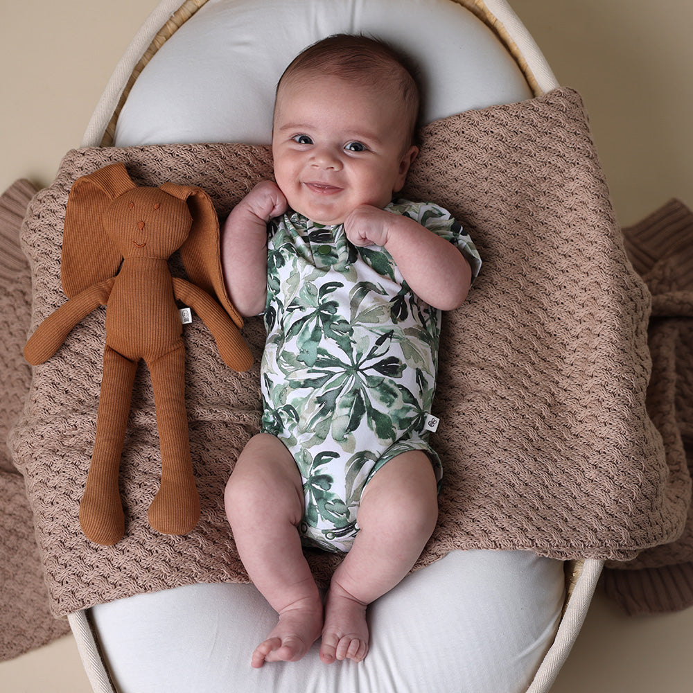 Evergreen Short Sleeve Organic Bodysuit - View 1