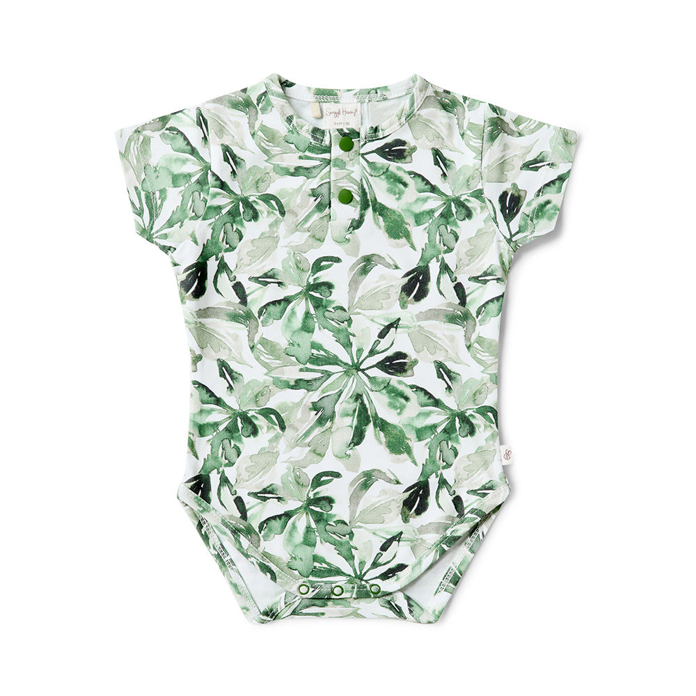 Evergreen Short Sleeve Organic Bodysuit - View 2