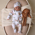 Baby wearing Farm Organic Snuggle Sleepsuit Zip Footie | Snuggle Hunny