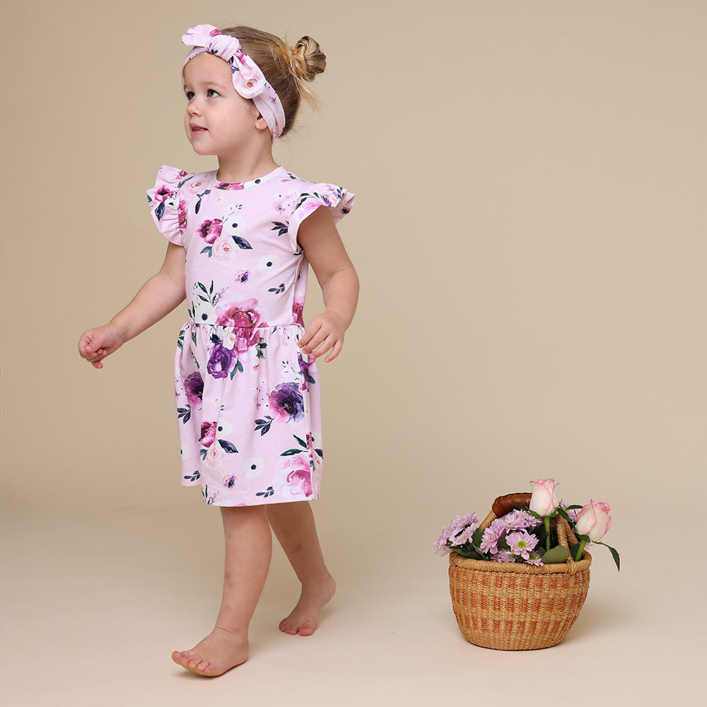 Floral Kiss Short Sleeve Organic Dress - View 9