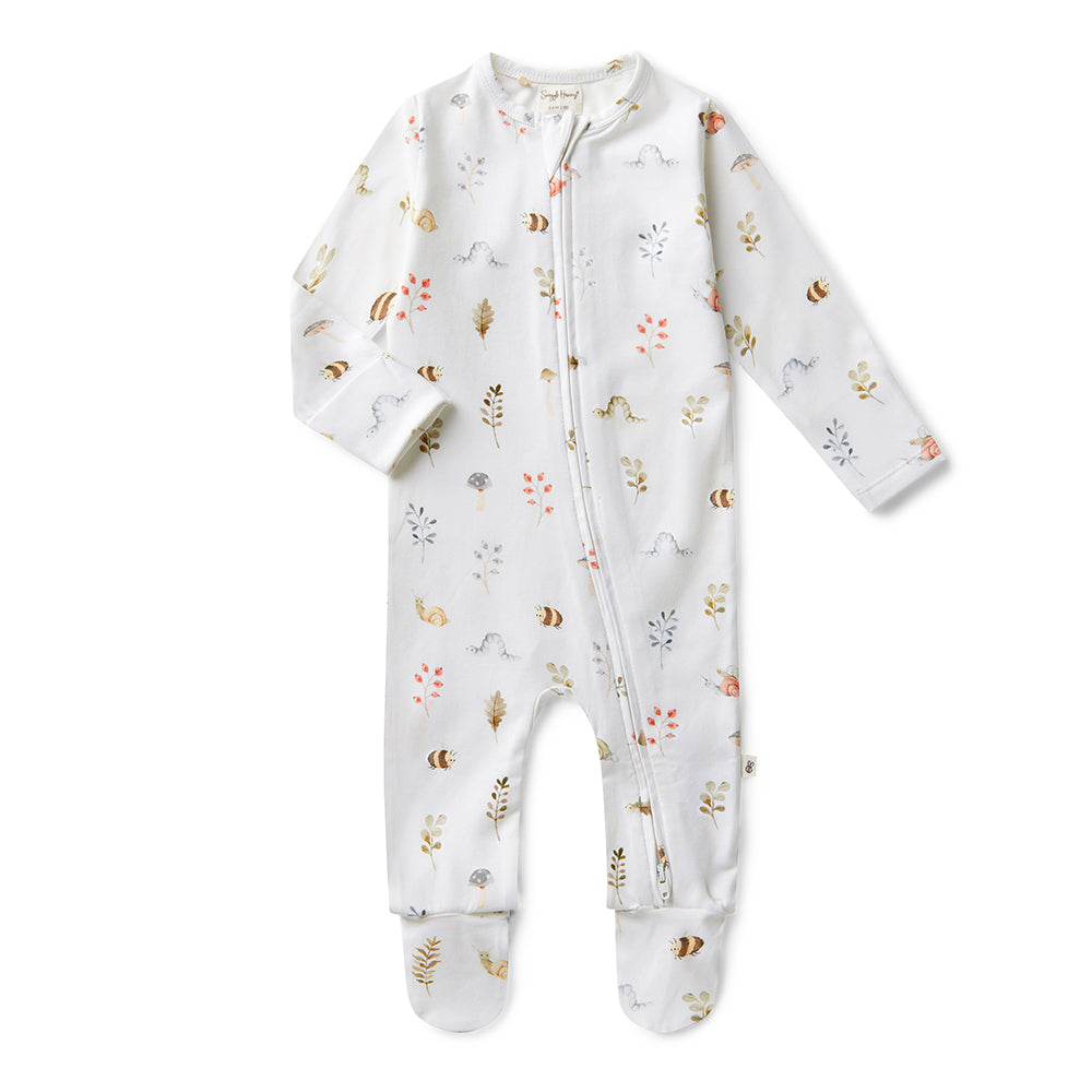 Garden Friends Organic Snuggle Sleepsuit Zip Footie - View 2