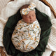 Golden Wattle Organic Snuggle Swaddle & Topknot Set - Thumbnail 1