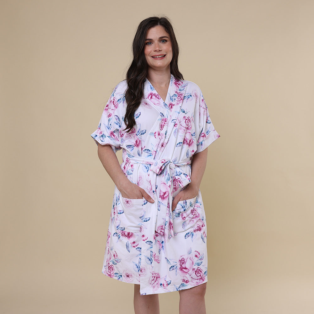 Lilac Skies Organic Maternity Robe - View 6