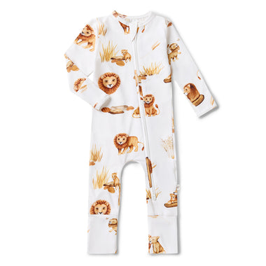 Lion Organic Snugglesuit Convertible Romper | Snuggle Hunny