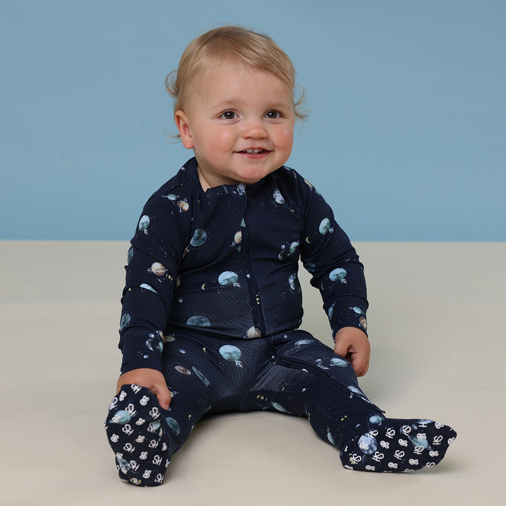 Milky Way Organic Snuggle Sleepsuit Zip Footie - View 4