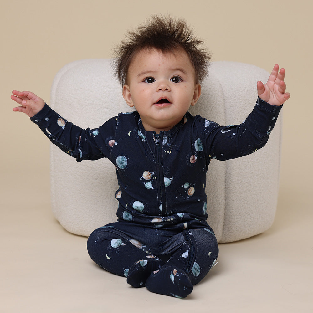 Milky Way Organic Snuggle Sleepsuit Zip Footie - View 7