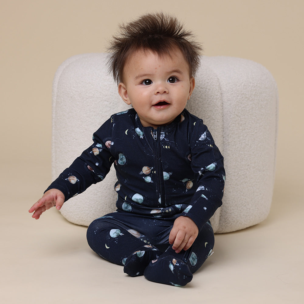 Milky Way Organic Snuggle Sleepsuit Zip Footie - View 10