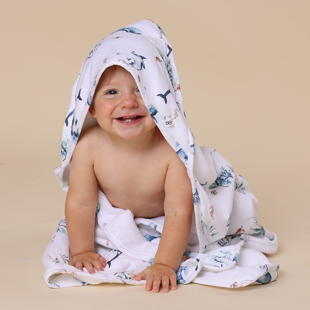 Ocean Organic Baby Towel & Wash Cloth Set - View 3