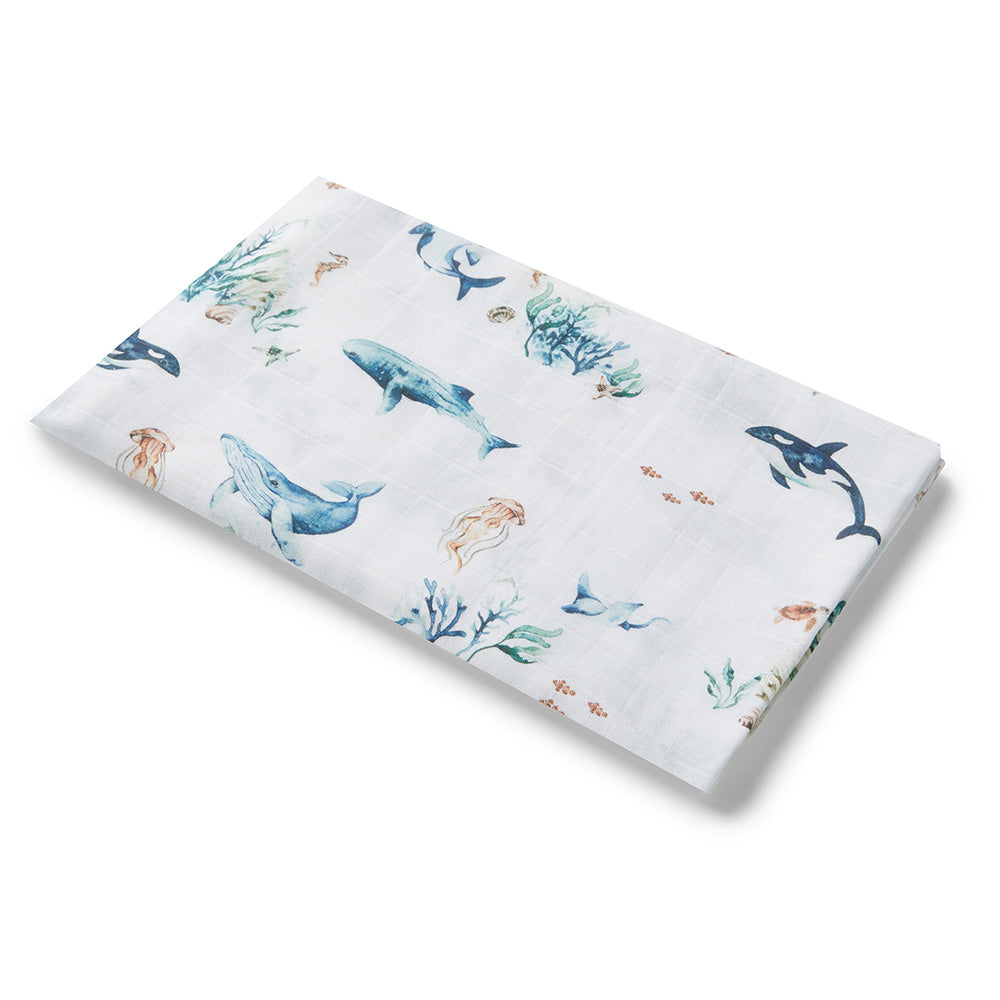 Ocean Organic Muslin Wrap - View 5