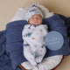 Ocean Organic Snuggle Swaddle & Beanie Set - Thumbnail 1