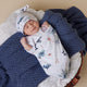 Ocean Organic Snuggle Swaddle & Beanie Set - Thumbnail 6