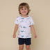 Toddler wearing Ocean Organic T-Shirt | Snuggle Hunny