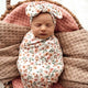 Spring Floral Organic Snuggle Swaddle & Topknot Set - Thumbnail 1