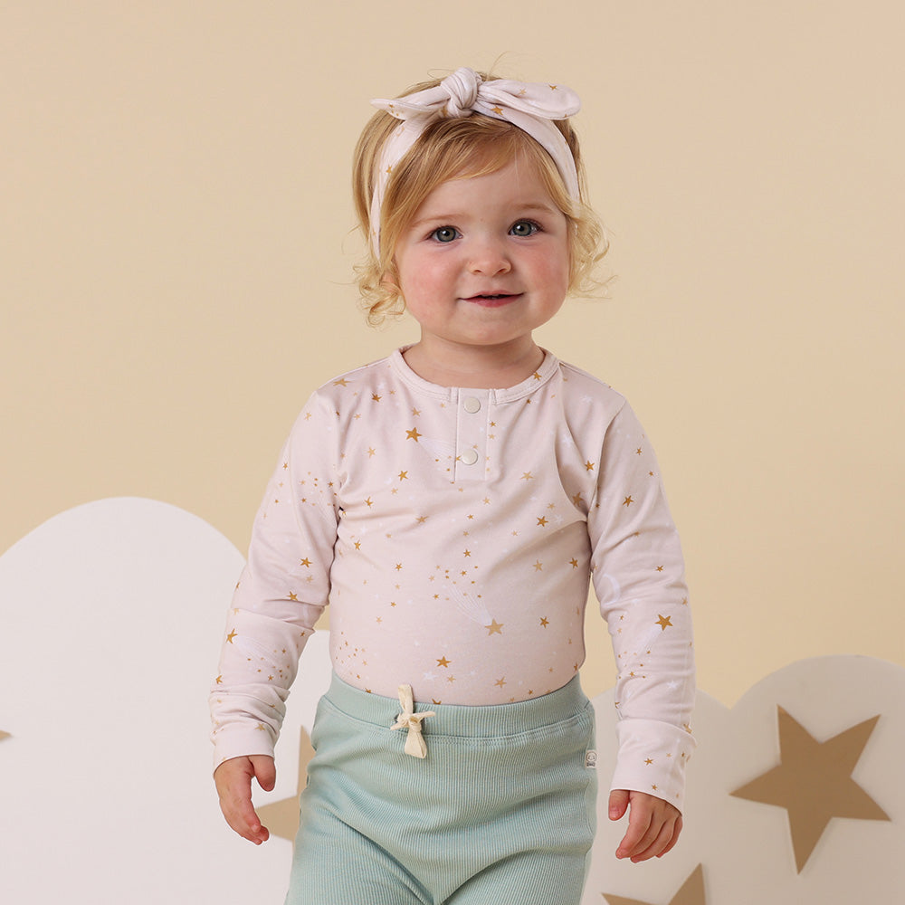 Stardust Long Sleeve Organic Bodysuit - View 3