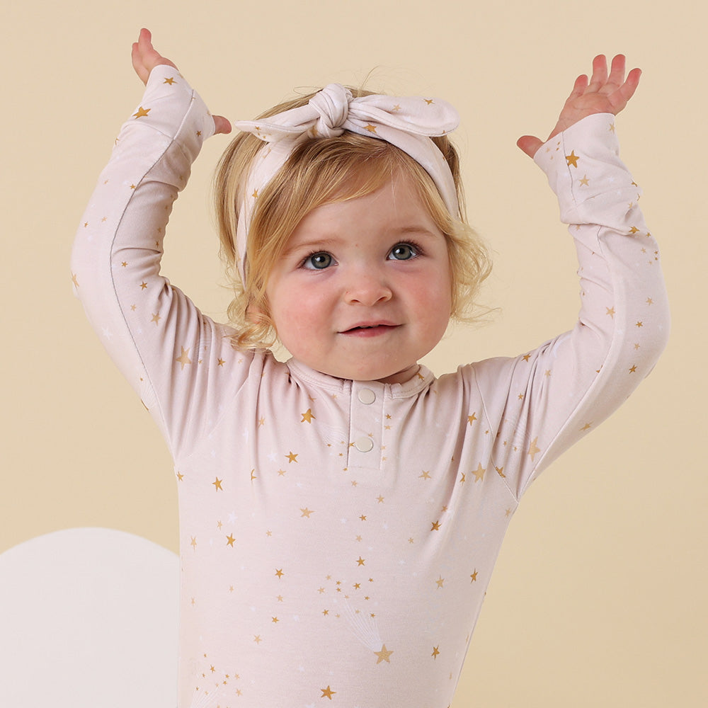 Stardust Long Sleeve Organic Bodysuit - View 4