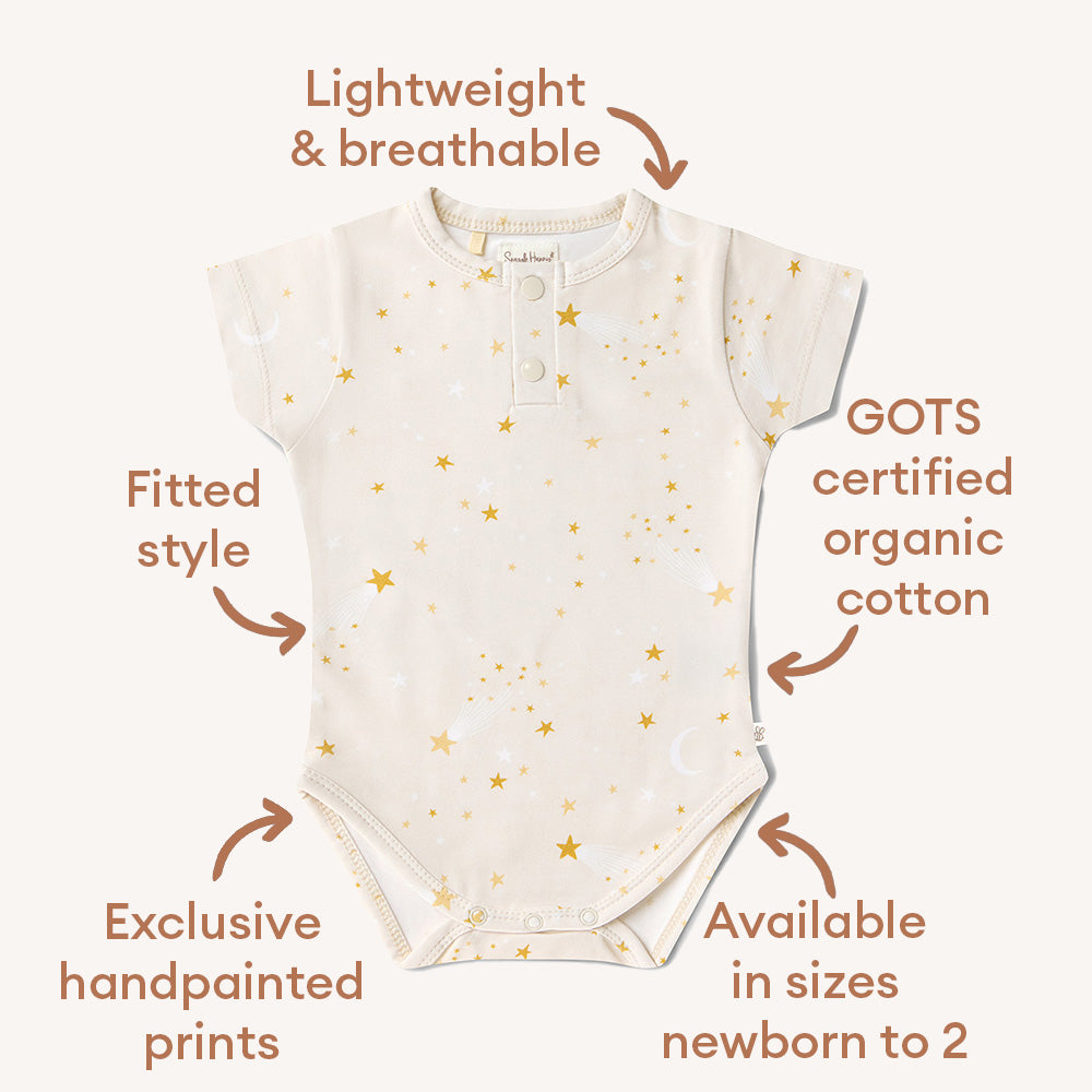 Stardust Short Sleeve Organic Bodysuit - View 8