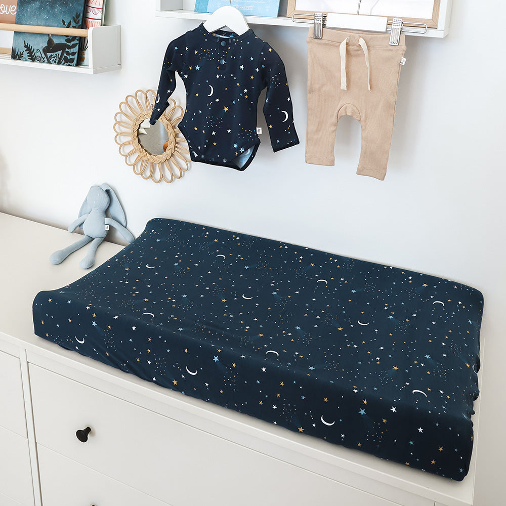 Starry Night Organic Bassinet Sheet / Change Pad Cover - View 5