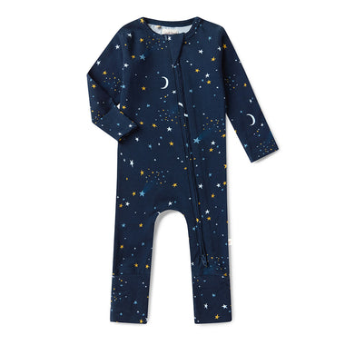 Starry Night Organic Snugglesuit Convertible Romper | Snuggle Hunny