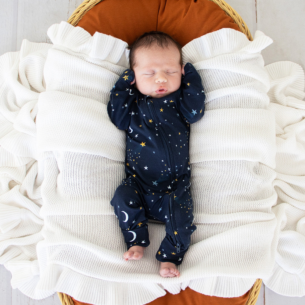 Starry Night Organic Snugglesuit Convertible Romper - View 8