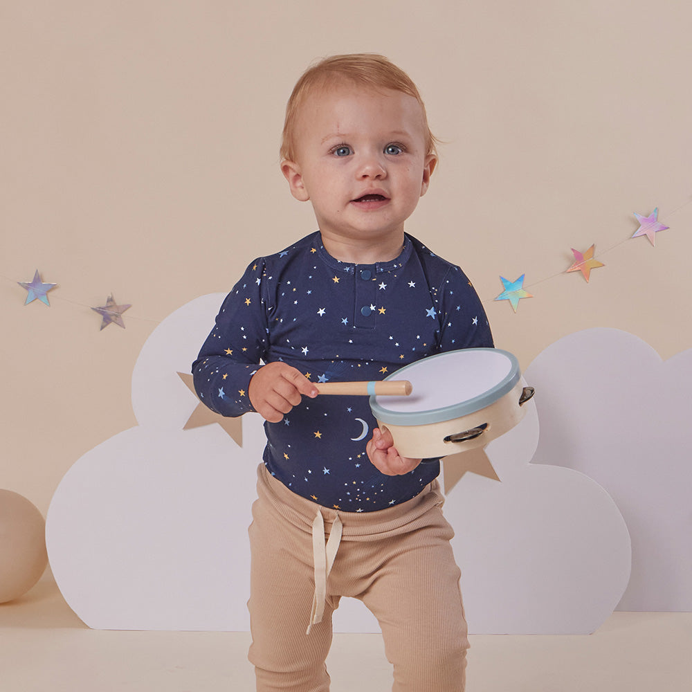 Starry Night Long Sleeve Organic Bodysuit - View 4