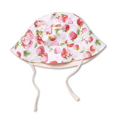Strawberry Reversible Cotton Bucket Hat | Snuggle Hunny