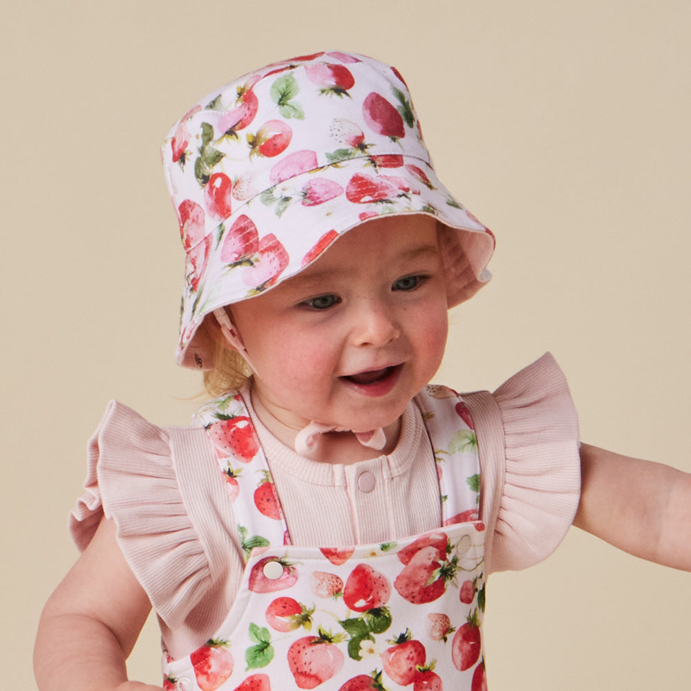 Strawberry Reversible Cotton Bucket Hat - View 4