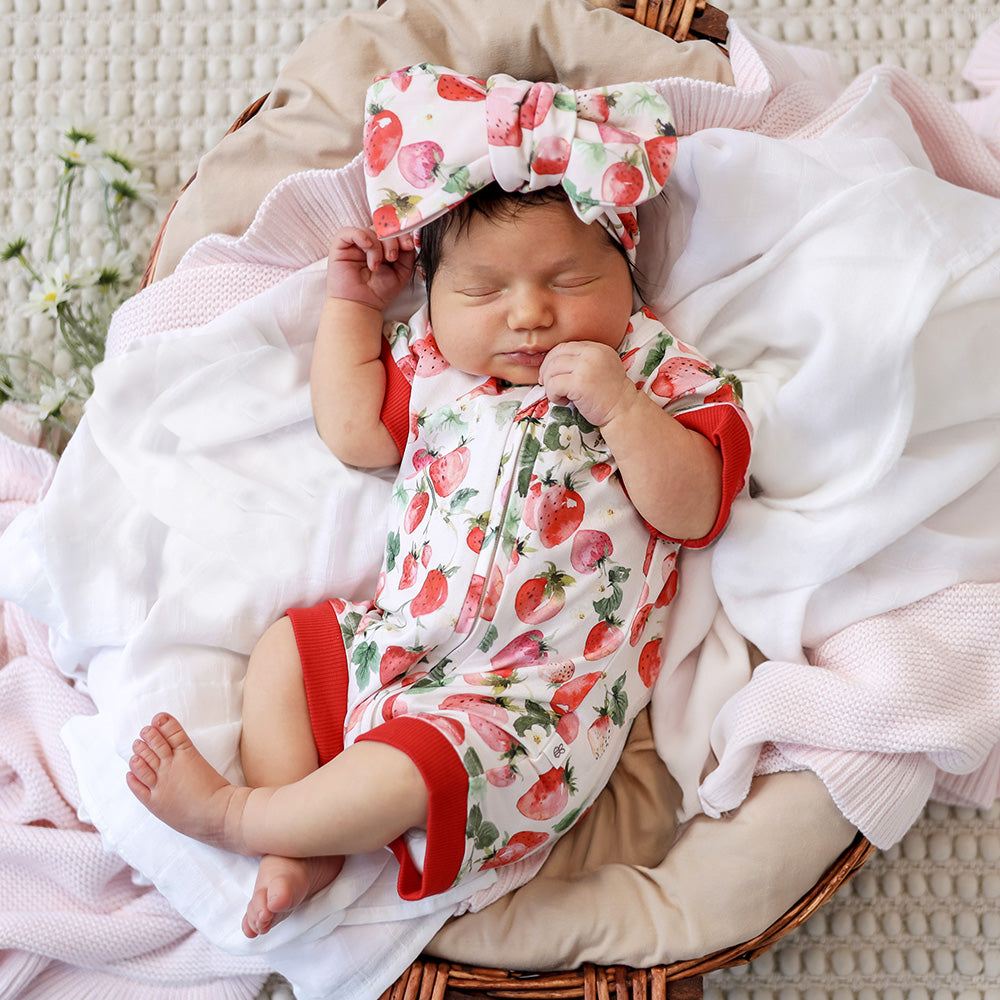 Strawberry Organic Snuggle Shortie - View 3