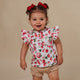 Strawberry Organic Short Sleeve Top with Frill - Thumbnail 1