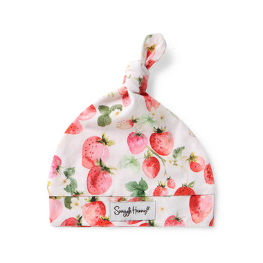 Strawberry Organic Knotted Beanie | Snuggle Hunny