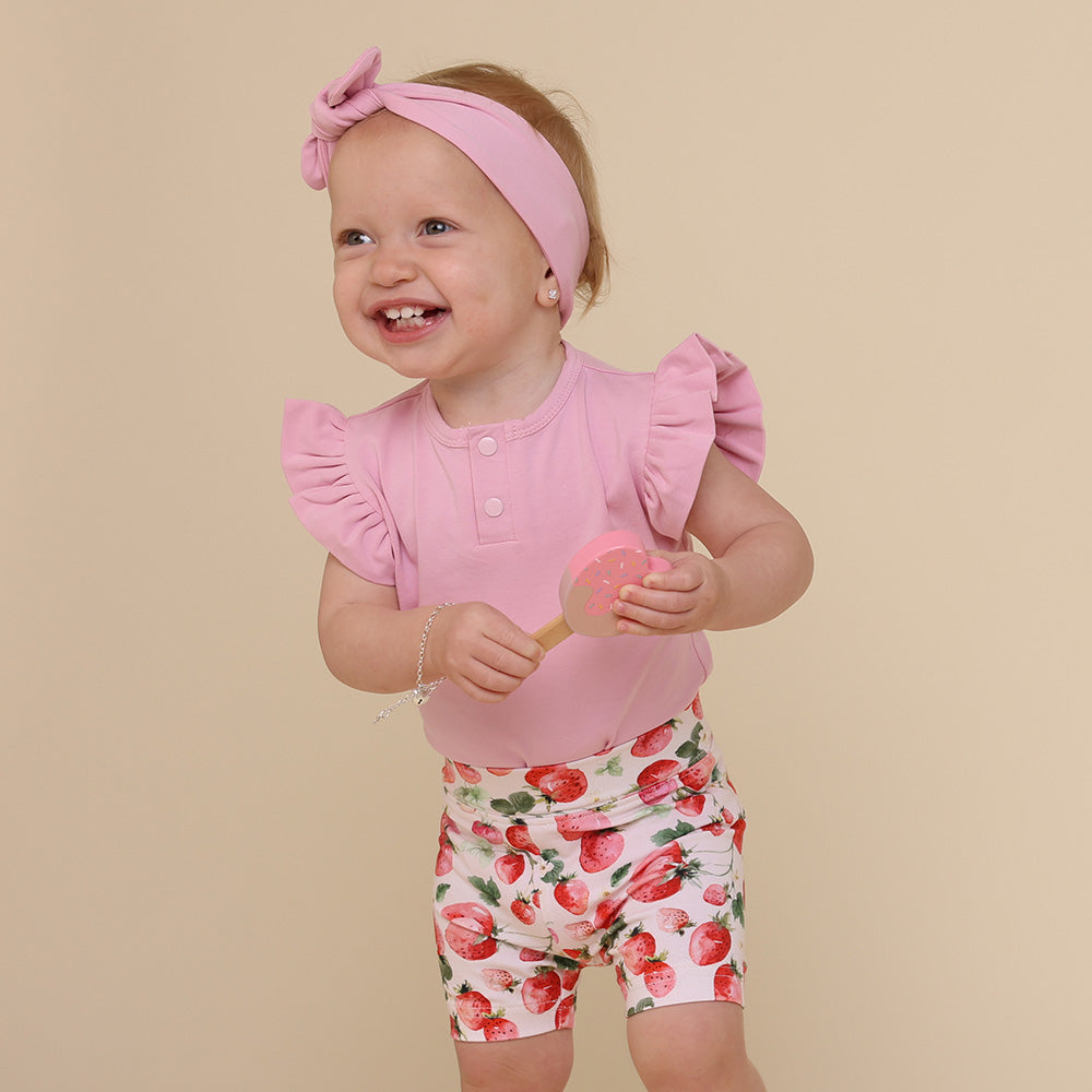 Strawberry Organic Bike Shorts - View 4