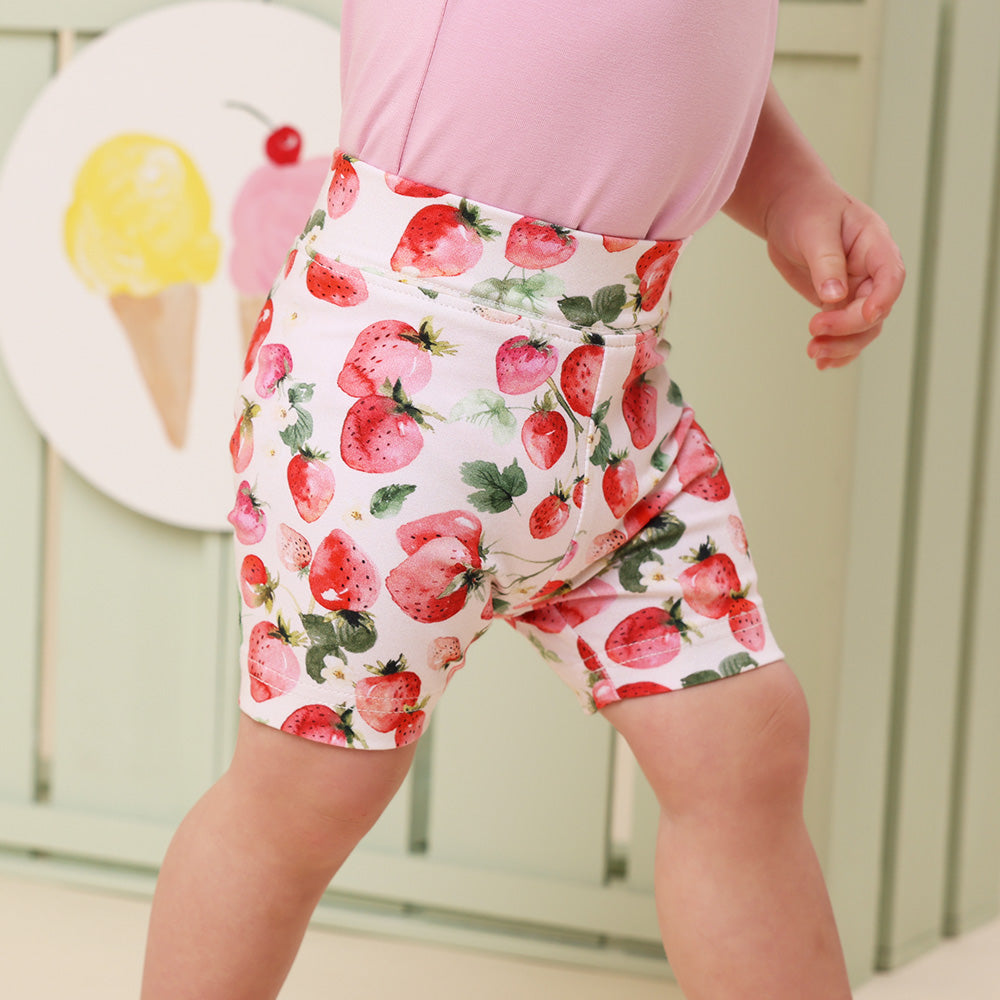 Strawberry Organic Bike Shorts - View 6