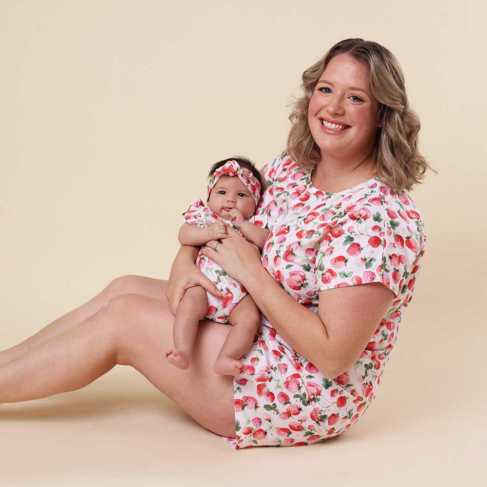 Strawberry Organic Womens PJ Set - View 5